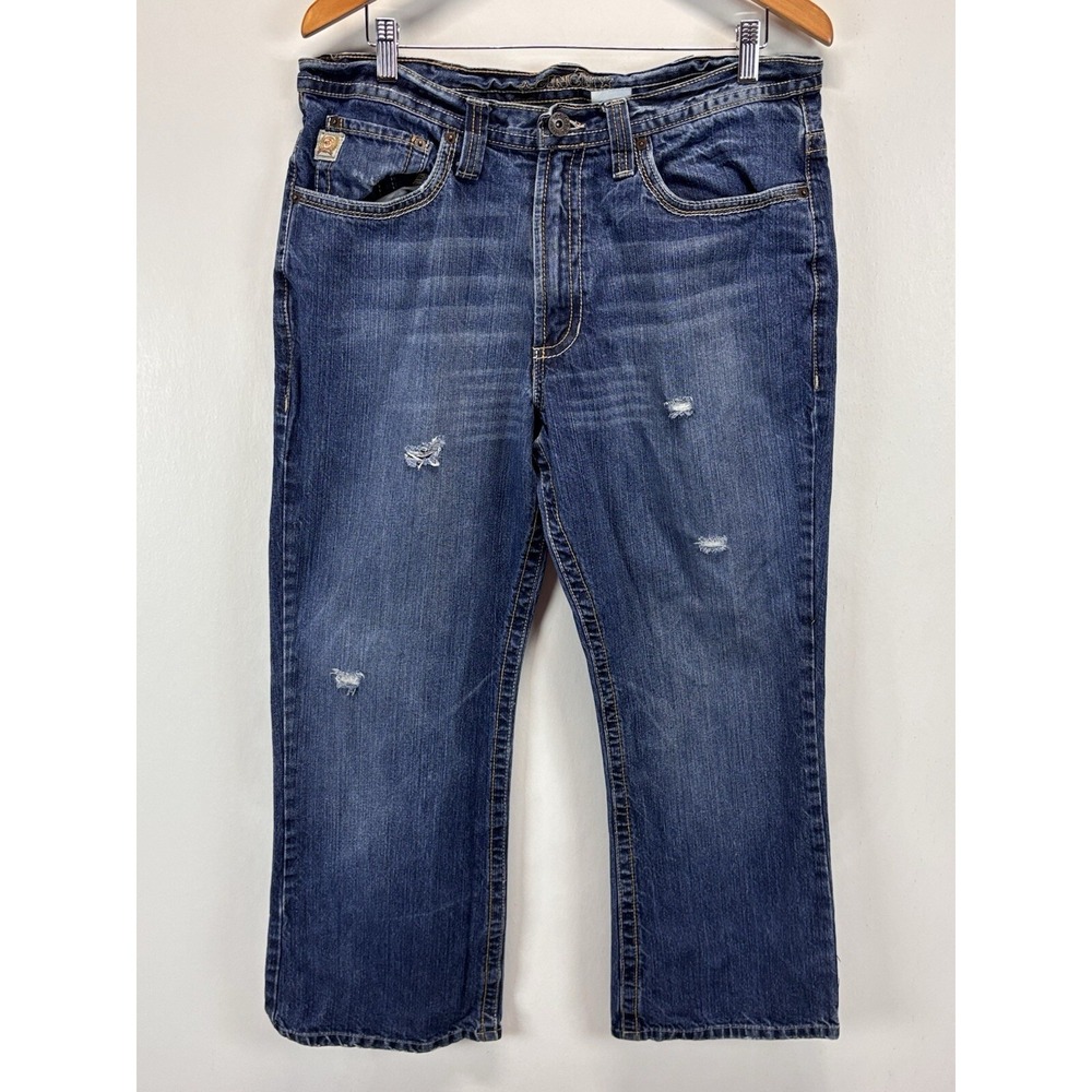 Cinch Jeans Sz 36x30 Men's Distressed Western Straight Leg